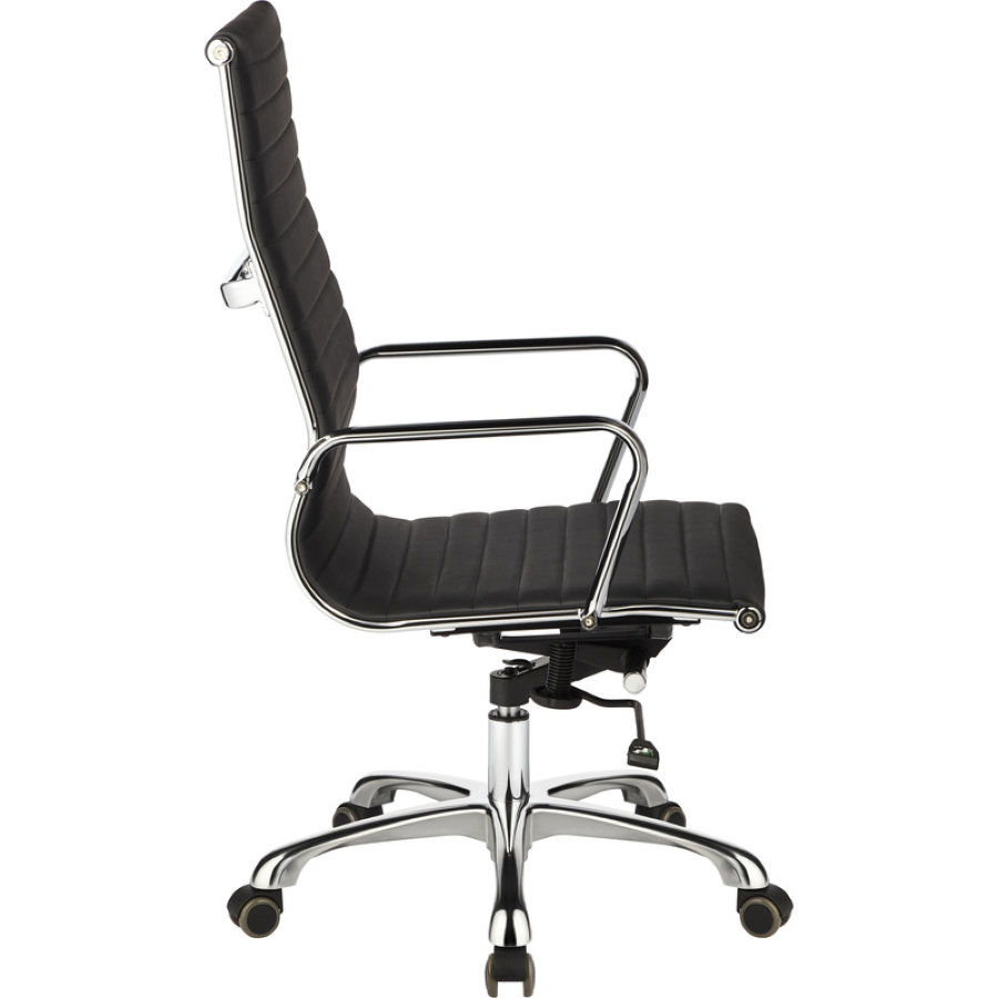 Кресло EChair-705 TPU, экокожа черная, хром