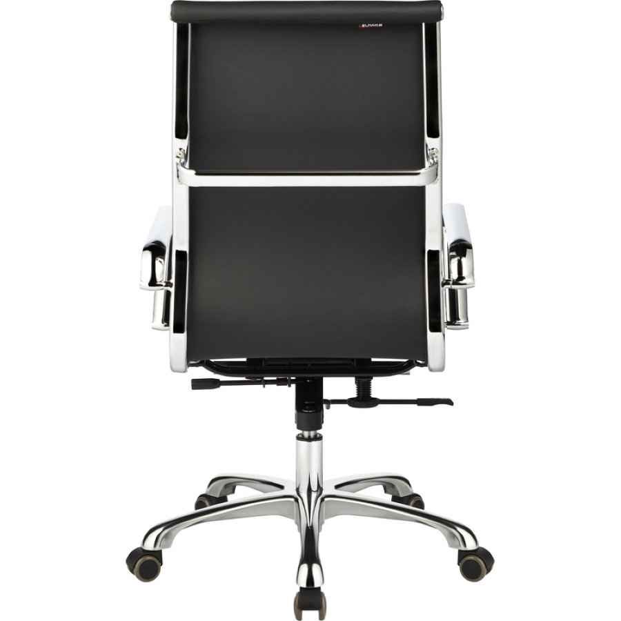 Кресло EChair-705 TPU, экокожа черная, хром