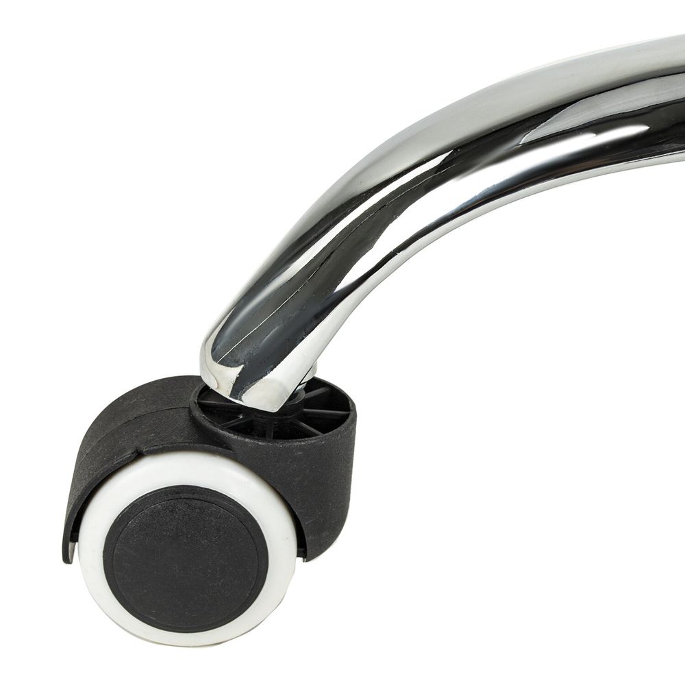 Кресло стул BRABIX "Eames MG-310 CH", хром, пластик белый, экокожа белая