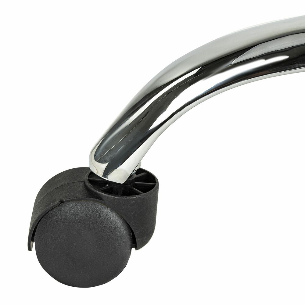 Кресло стул BRABIX "Eames MG-310 CH", хром, пластик черный, экокожа черная