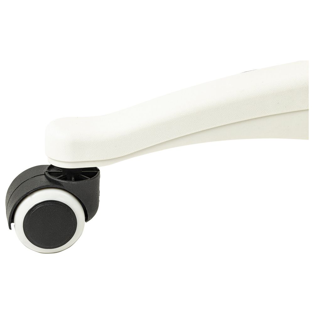 Кресло стул BRABIX "Eames MG-310 PL", пластик белый, экокожа белая