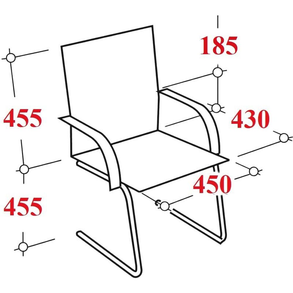Кресло Samba silver (кожзам черный, дерево)
