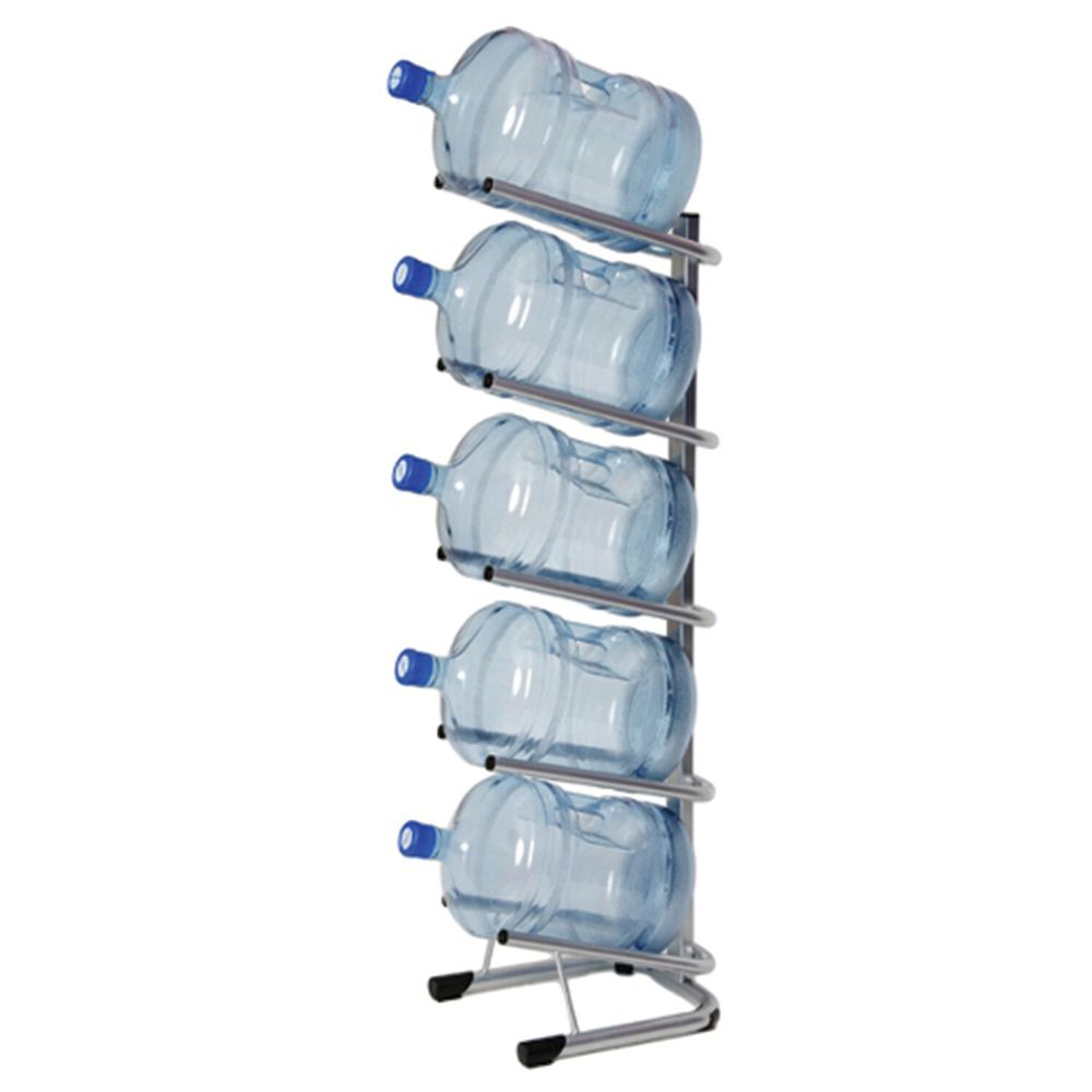 Стеллаж для хранения воды HOT FROST, для 5 бутылей, металл, серебристый