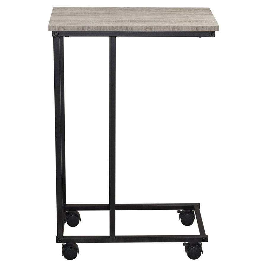 Стол журнальный BRABIX "LOFT CT-001", 450х250х680 мм, на колёсах, металлический каркас, цвет дуб антик