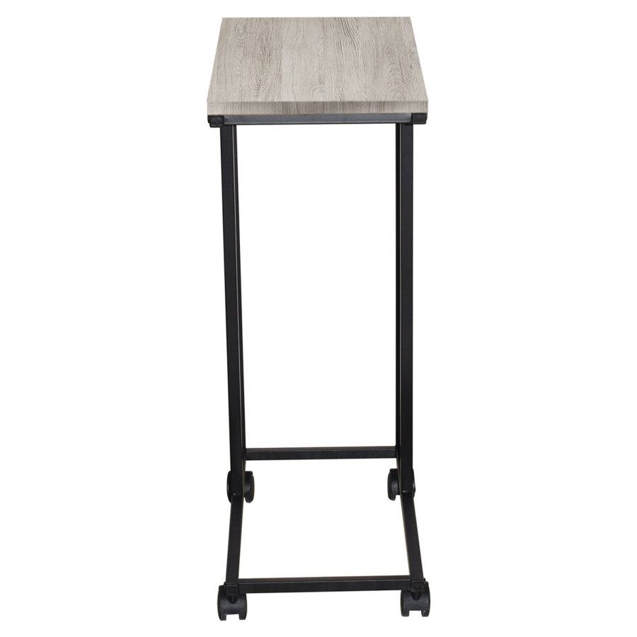 Стол журнальный BRABIX "LOFT CT-001", 450х250х680 мм, на колёсах, металлический каркас, цвет дуб антик