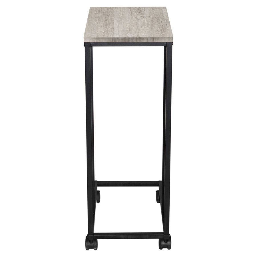 Стол журнальный BRABIX "LOFT CT-001", 450х250х680 мм, на колёсах, металлический каркас, цвет дуб антик