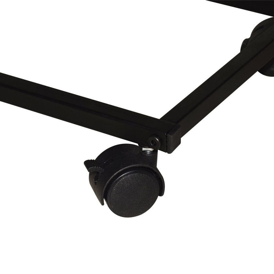 Стол журнальный BRABIX "LOFT CT-001", 450х250х680 мм, на колёсах, металлический каркас, цвет морёный дуб