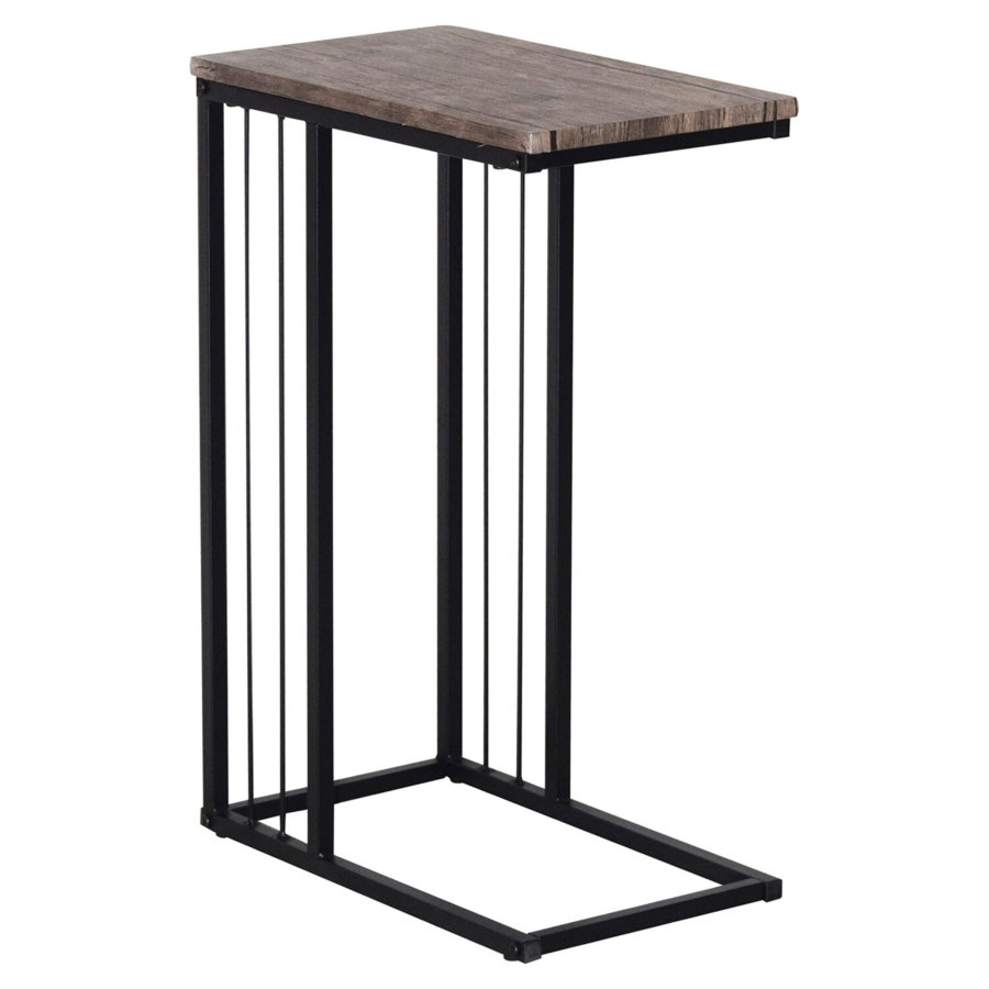Стол журнальный на металлокаркасе BRABIX "LOFT CT-002", 450х250х630 мм, цвет морёный дуб
