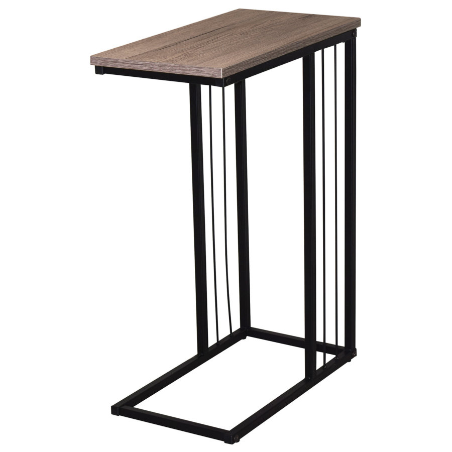 Стол журнальный на металлокаркасе BRABIX "LOFT CT-002", 450х250х630 мм, цвет морёный дуб
