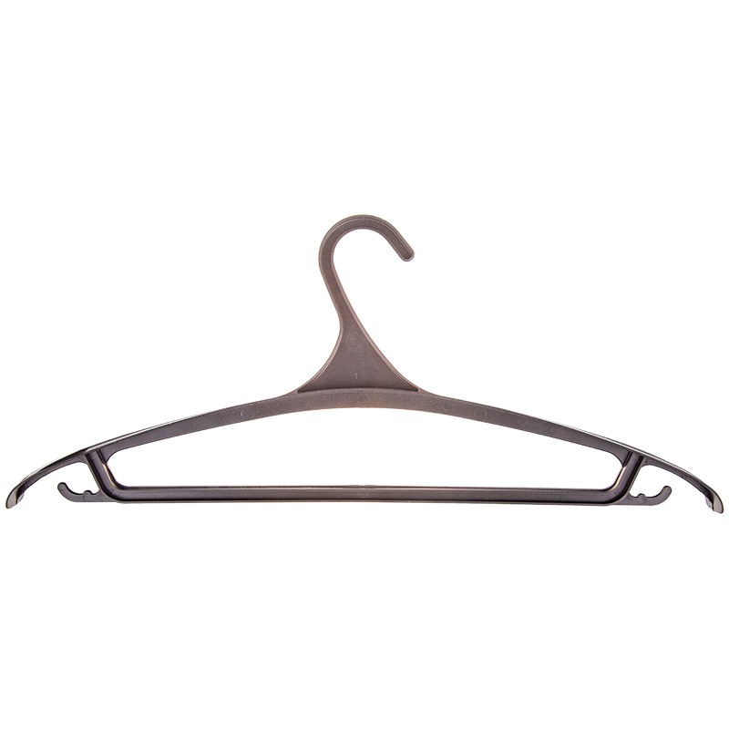 Вешалка-плечики для легкой верхней одежды Мультипласт, пластик, р.52-54, черная