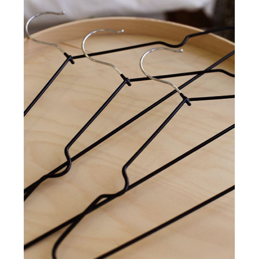 Вешалки-плечики для одежды, размер 48-50, металл, антискользящие, КОМПЛЕКТ 20 шт., черные, BRABIX PREMIUM