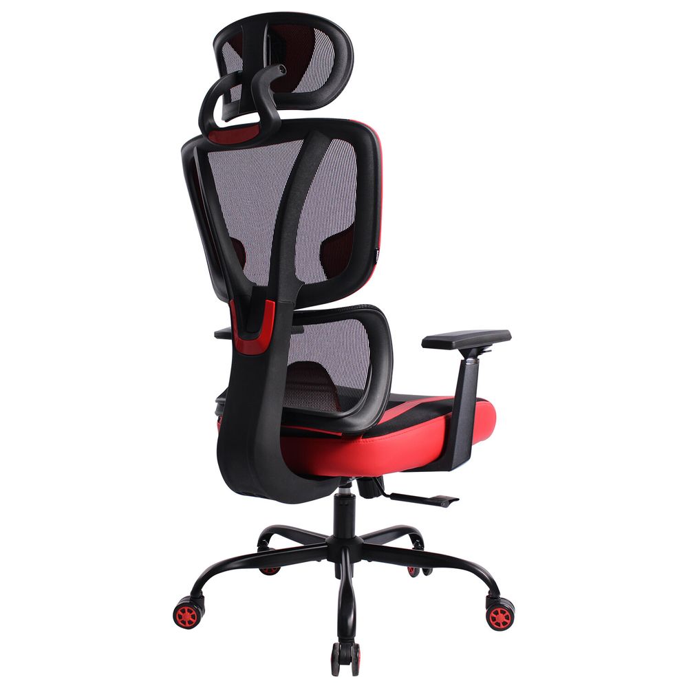 Кресло BRABIX PREMIUM "Toxin GM-520", синхромеханизм, экокожа/сетка/ткань, черное/красное