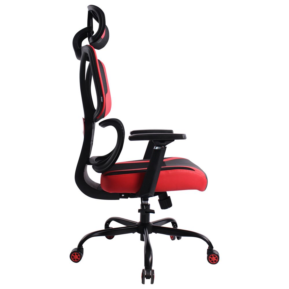 Кресло BRABIX PREMIUM "Toxin GM-520", синхромеханизм, экокожа/сетка/ткань, черное/красное