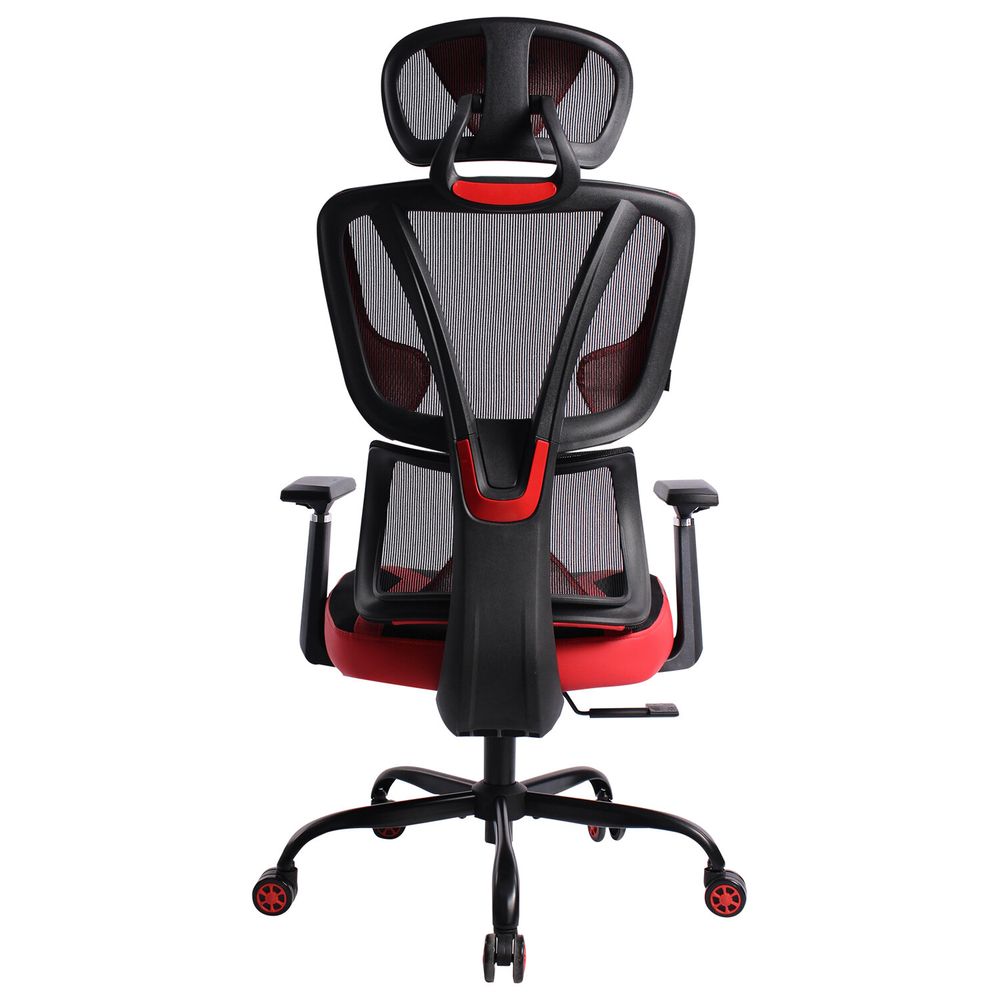 Кресло BRABIX PREMIUM "Toxin GM-520", синхромеханизм, экокожа/сетка/ткань, черное/красное