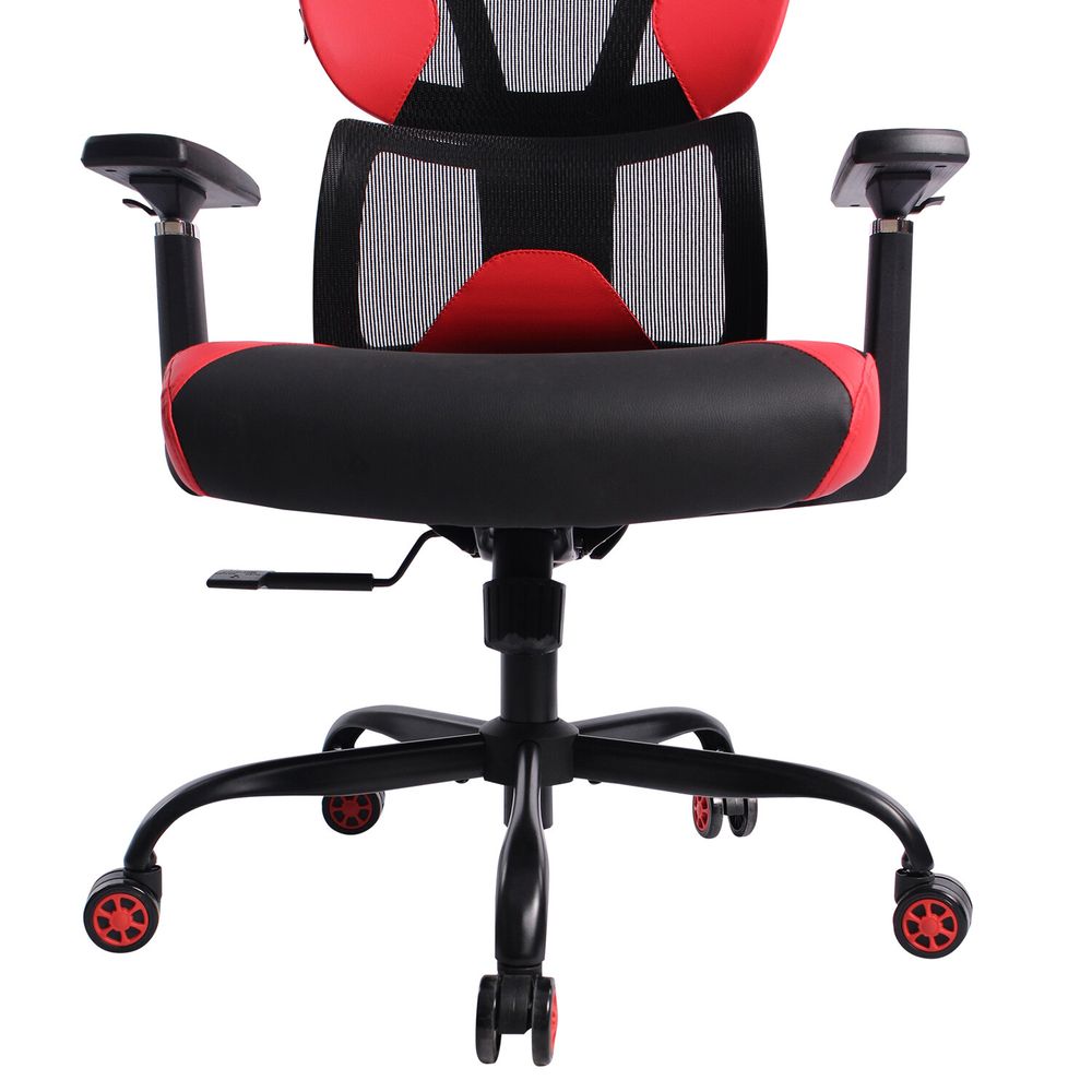 Кресло BRABIX PREMIUM "Toxin GM-520", синхромеханизм, экокожа/сетка/ткань, черное/красное