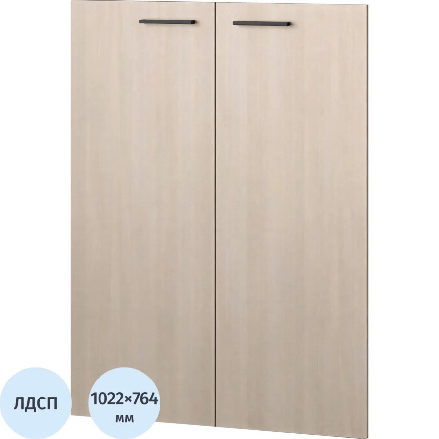 Двери низкие К-Loft (2шт.) 764х1022 дуб скандинавский