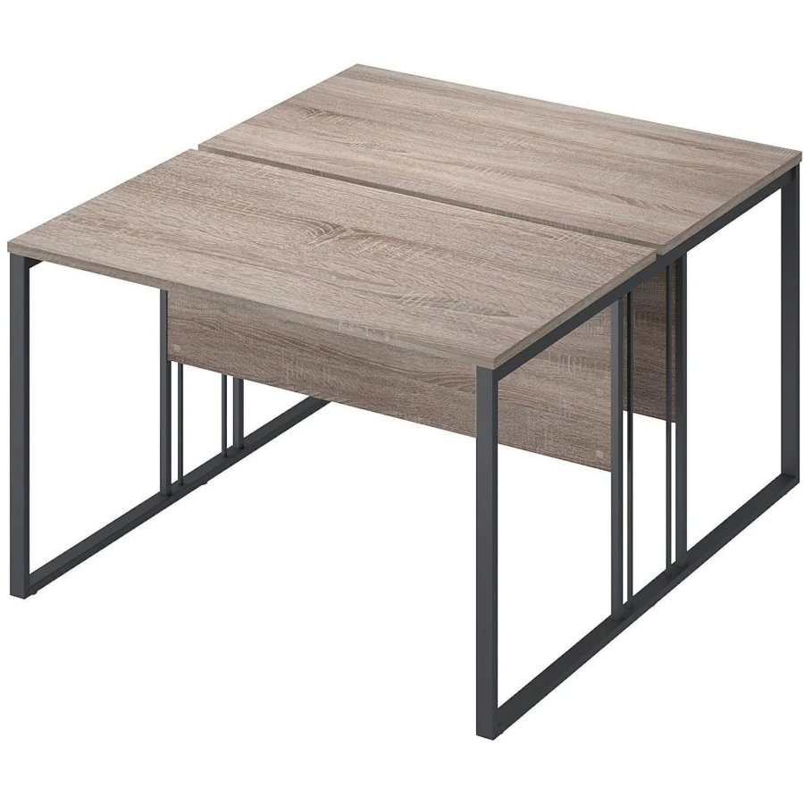 Рабочая станция Комус Мебель К-Loft 1180х1370 дуб сонома темный/черный