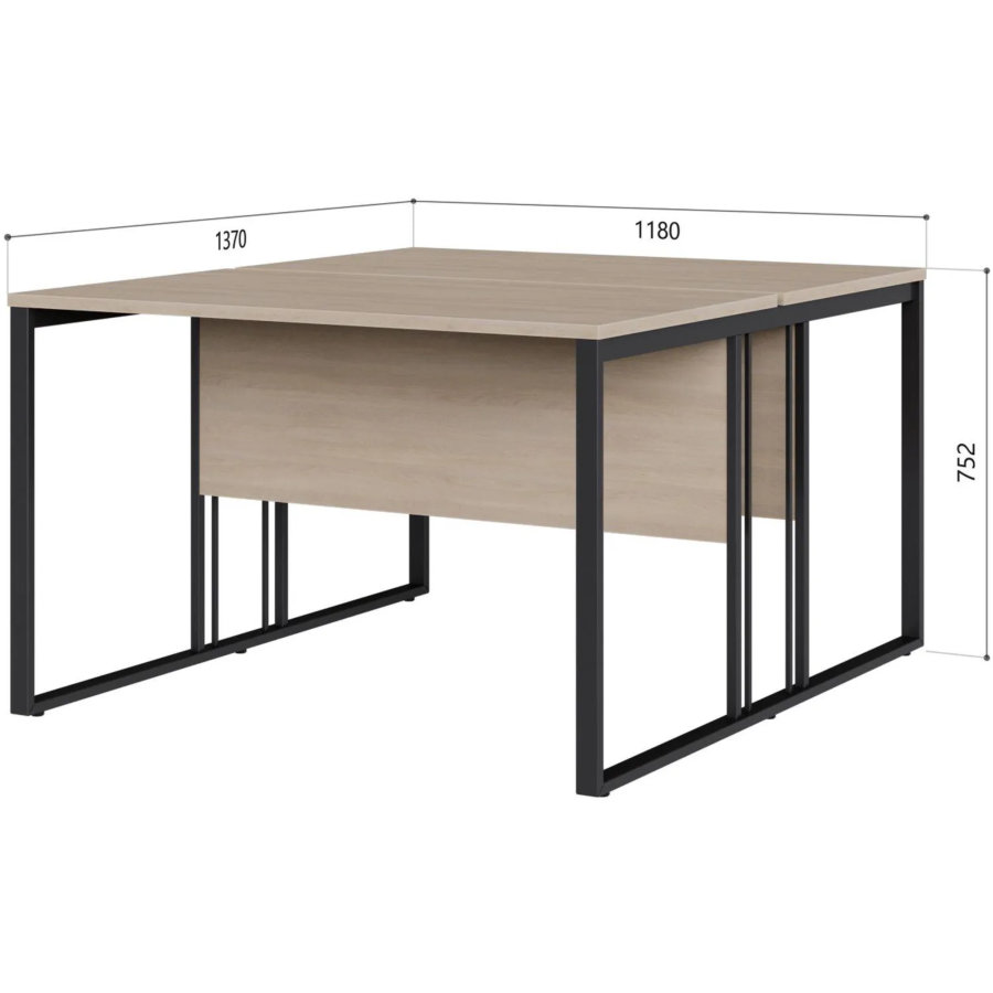 Рабочая станция К-Loft 1180х1370х752 дуб скандинавский