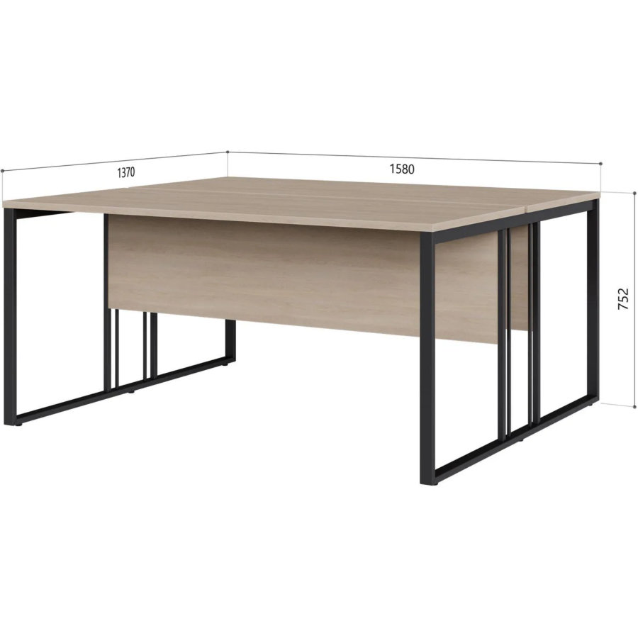 Рабочая станция К-Loft 1580х1370х752 дуб скандинавский