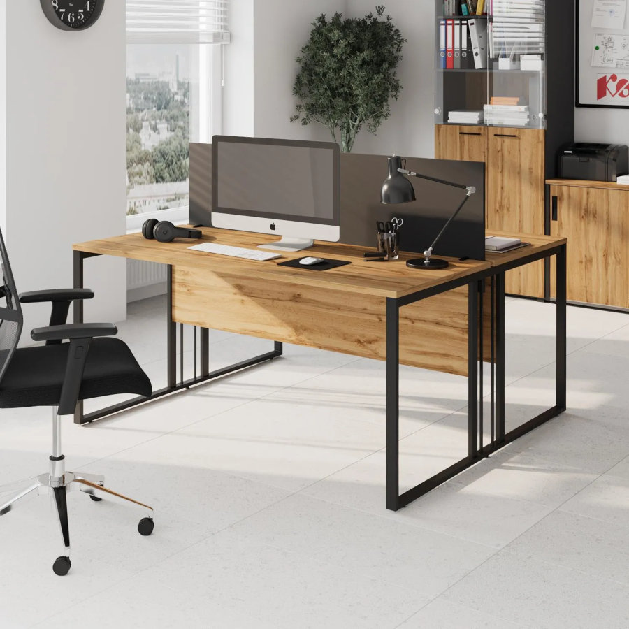 Рабочая станция К-Loft 1580х1370х752 дуб натуральный/графит
