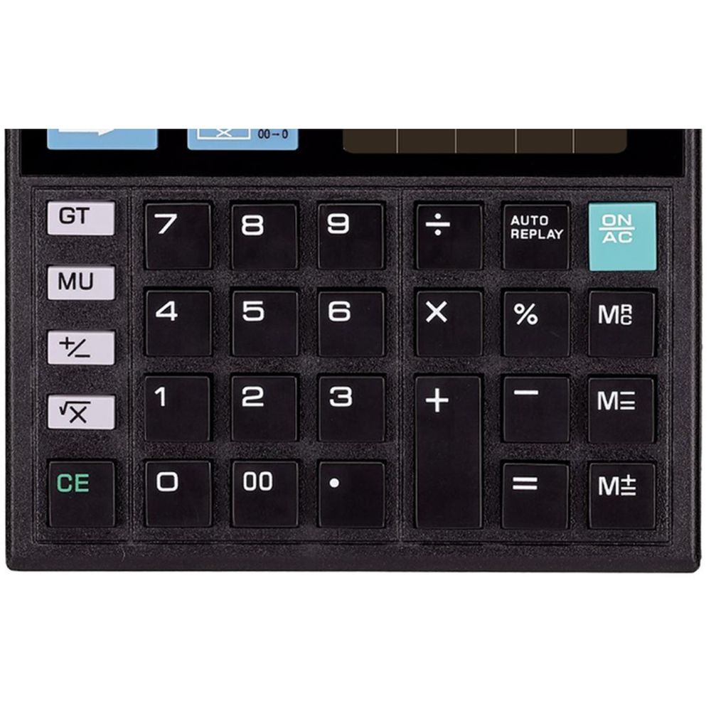 Калькулятор настольный компактный Deli E39231, 12-р, дв.пит., 129x129мм,черный