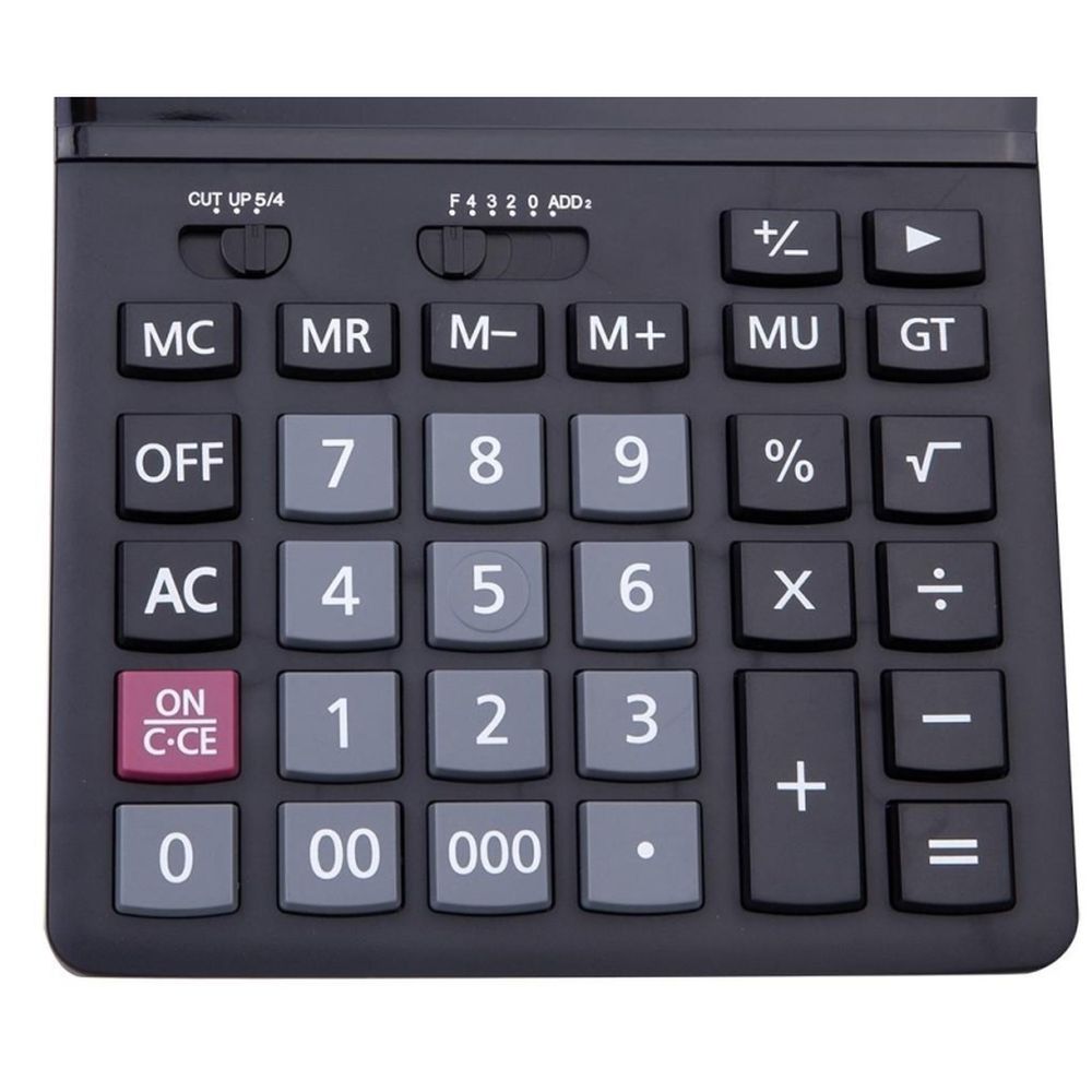 Калькулятор настольный полноразмерный Deli E39259,16-р, дв.пит,193x149мм,черн