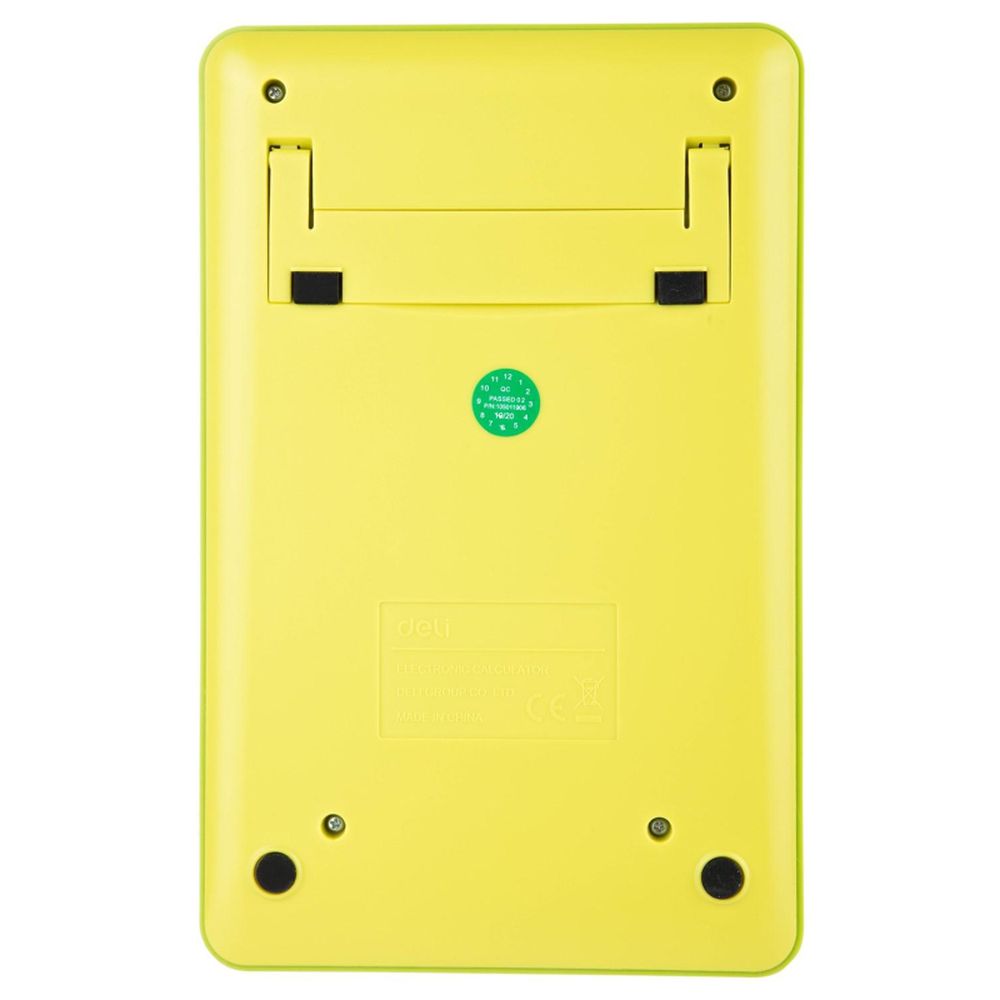 Калькулятор настольный полноразмерный Deli EM01551, 12-р,дв.пит,175х108мм, желт
