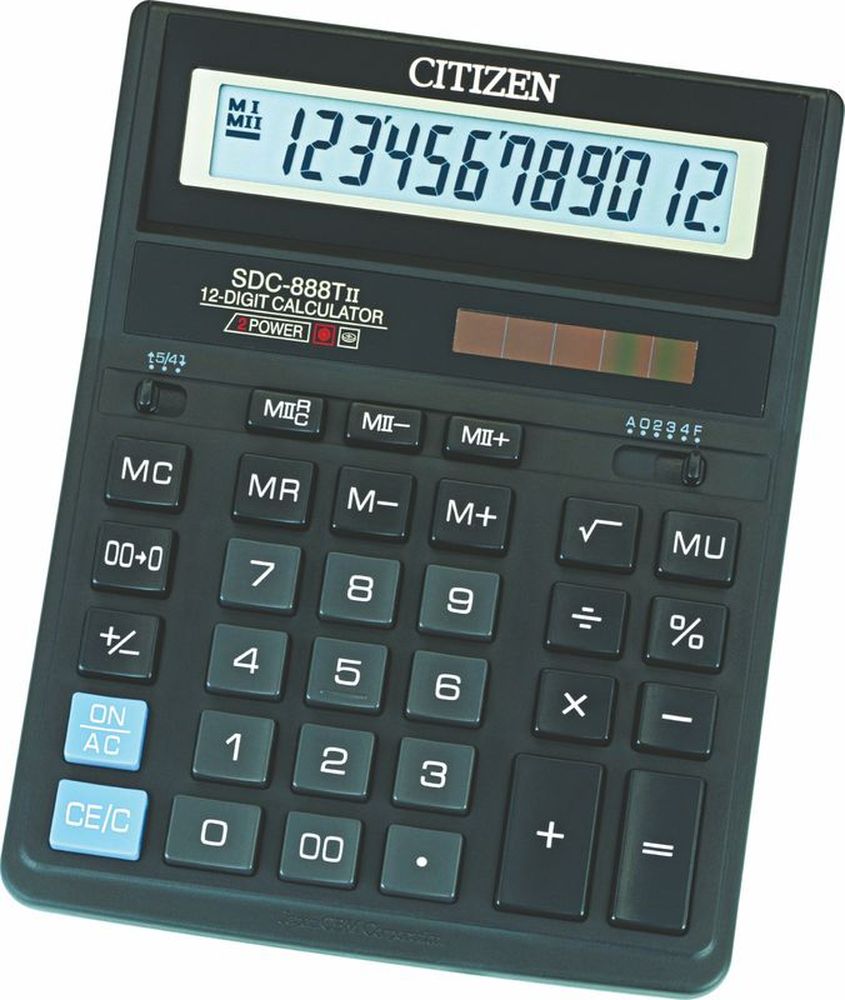 Калькулятор настольный Citizen SDC-888TII, 12-разрядный