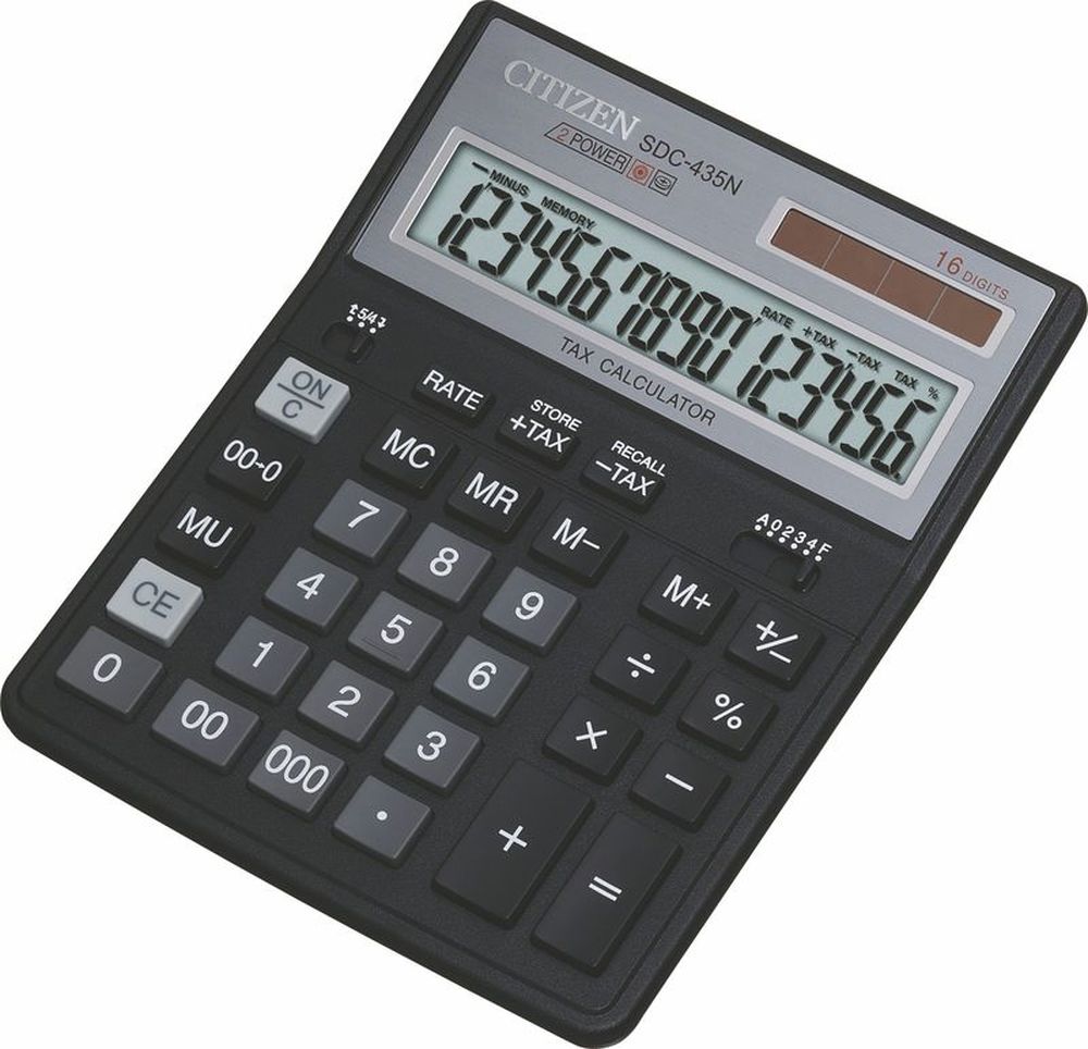 Калькулятор настольный Citizen SDC-435N, 16-разрядный