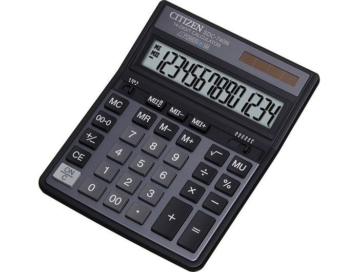 Калькулятор настольный 14 разрядный CITIZEN SDC 740N