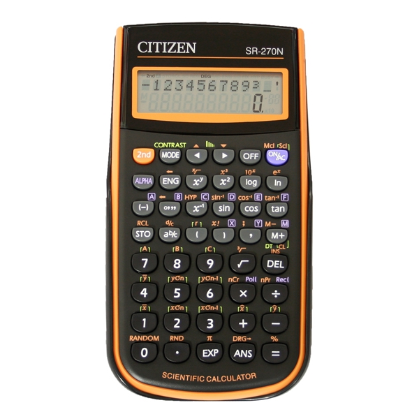 Калькулятор научный, оранжевый CITIZEN SR 270NOR