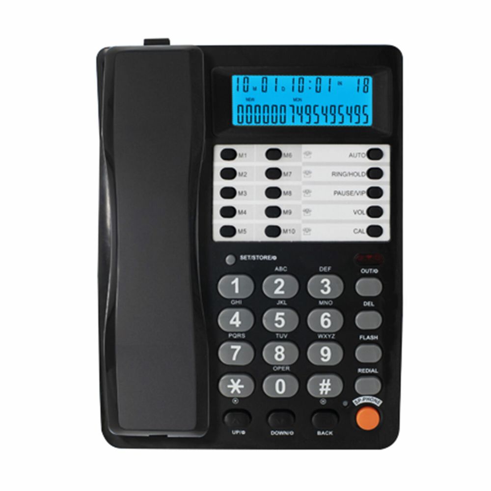 Телефон RITMIX RT-495 black, АОН, спикерфон, память 60 номеров, тональный/импульсный режим, черный