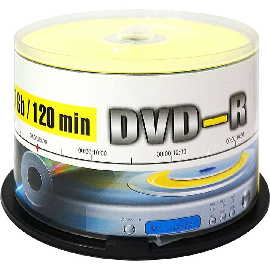 Диск DVD-R Mirex 4.7 ГБ 16x cake box UL130003A1B (50 штук в упаковке) 