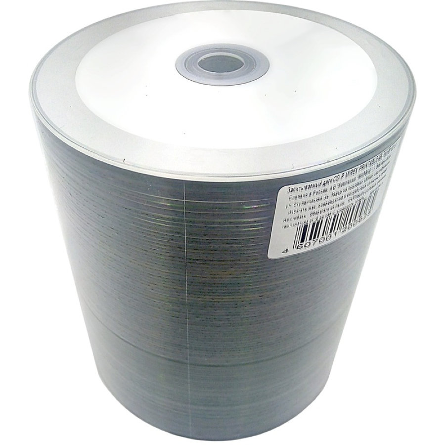 Диски CD-R, Printable, 48x, Mirex, Bulk/100, UL120008A8T 