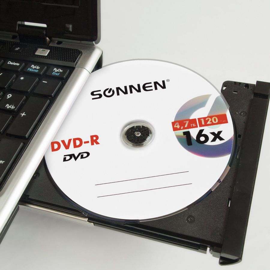 Диски DVD-R SONNEN 4,7 Gb 16x Bulk (термоусадка без шпиля), КОМПЛЕКТ 50 шт.
