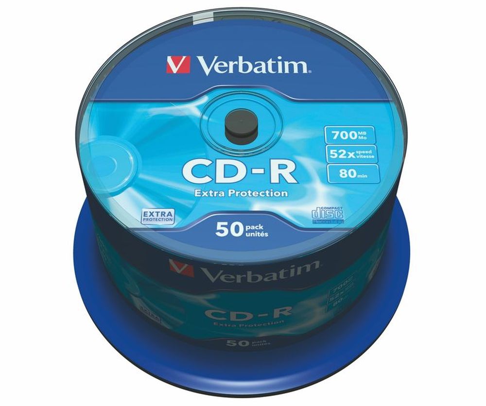 Диски Verbatim CD-R 700 Мб 52*Cake/50 43351 Extra Protect