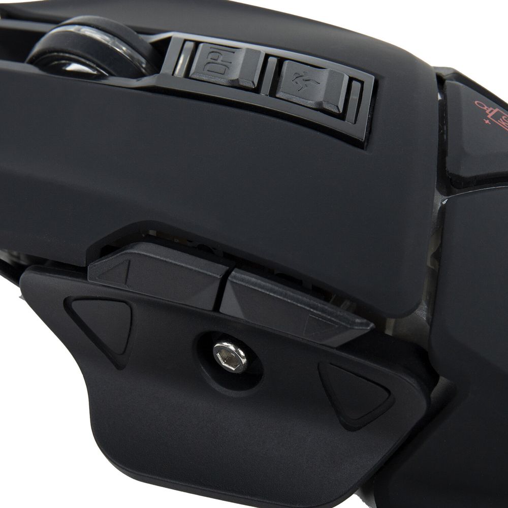 Мышь проводная SONNEN Q10, 7 кнопок, 6400 dpi, LED-подсветка, черная