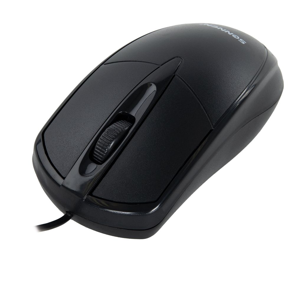Мышь проводная SONNEN B61, USB, 1600 dpi, 2 кнопки + колесо-кнопка, оптическая, черная