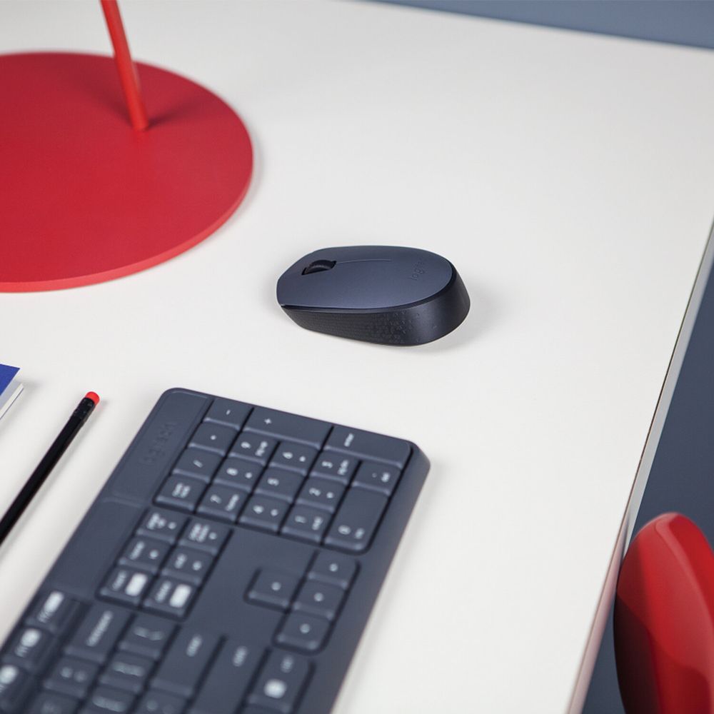 Мышь беспроводная LOGITECH M170, 2 кнопки + 1 колесо-кнопка, оптическая, черная