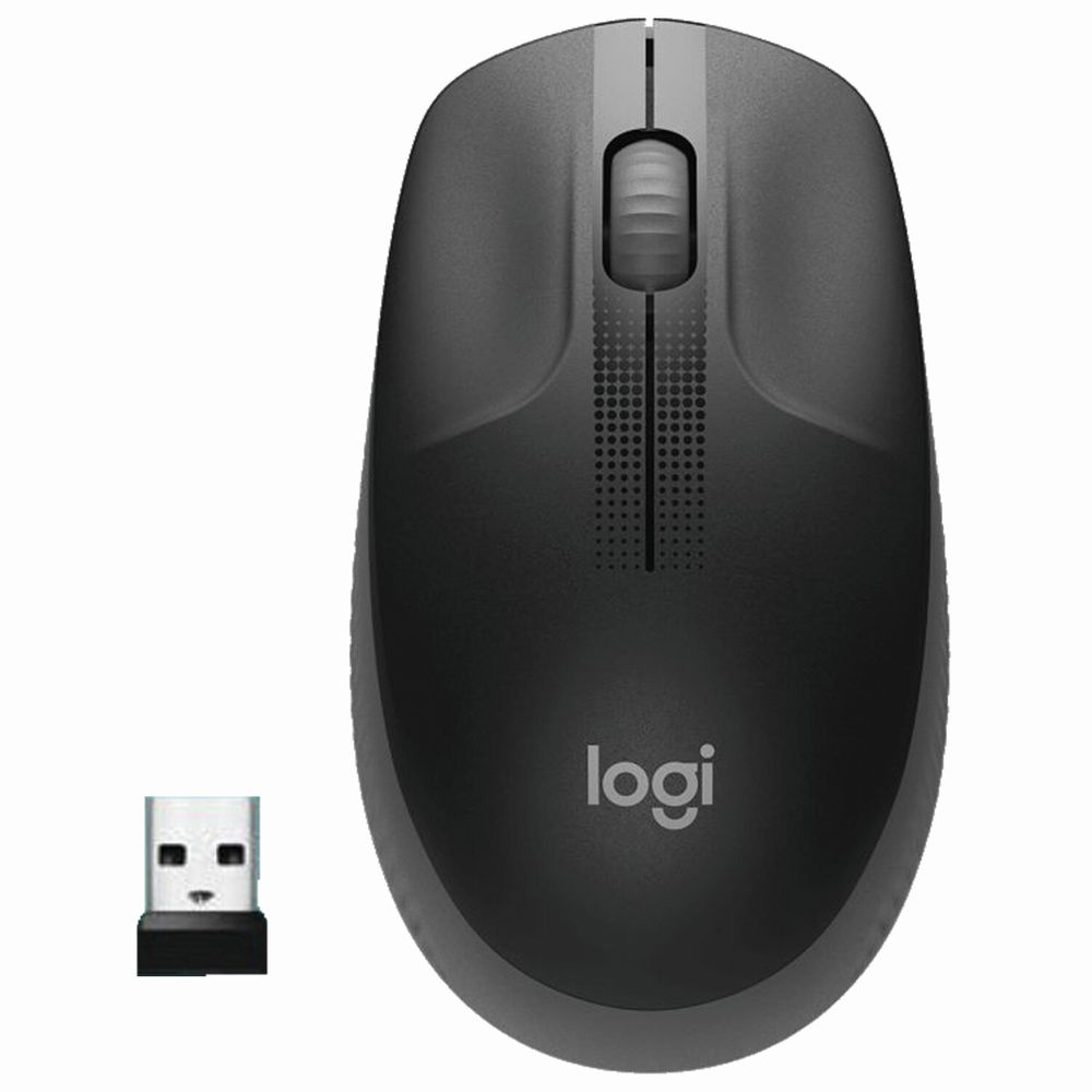 Мышь беспроводная LOGITECH M190, 2 кнопки+1 колесо-кнопка, оптическая, чёрно-серый