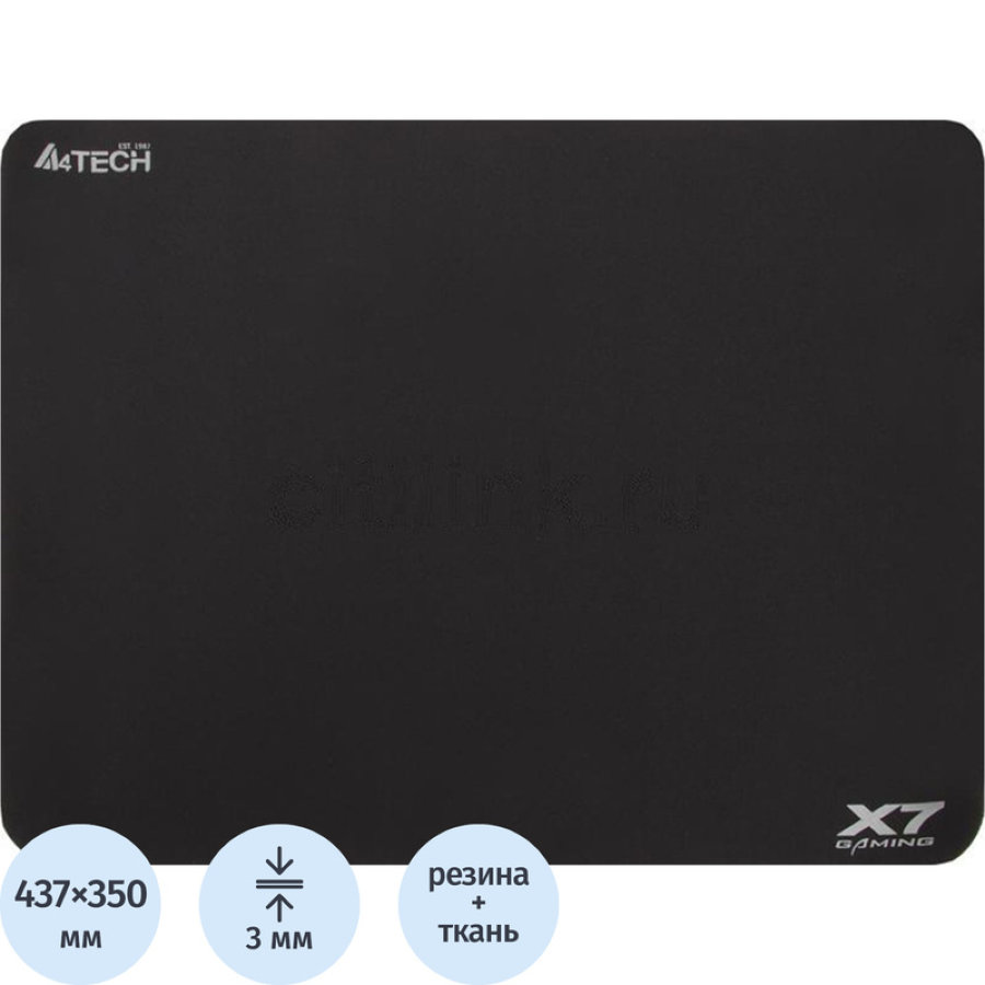 Коврик для мыши A4 X7 Pad X7-300MP черный 