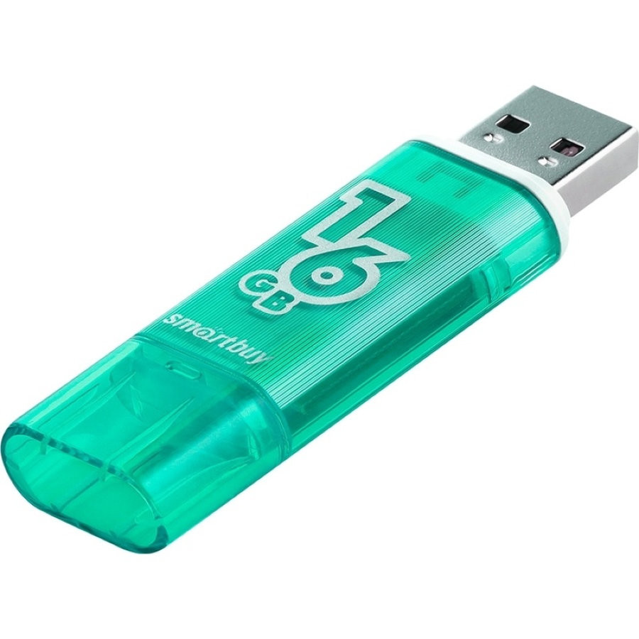 Флеш-память SmartBuy Glossy series 16 Gb USB 2.0 зеленая