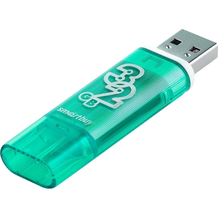 Флеш-память SmartBuy Glossy series 32 Gb USB 2.0 зеленая