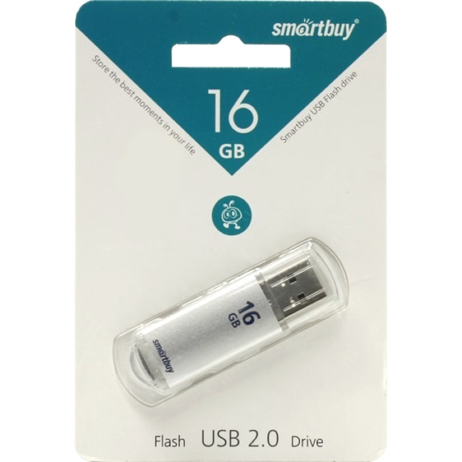 Флеш-память SmartBuy V-Cut 16 Gb USB 2.0 серебристая
