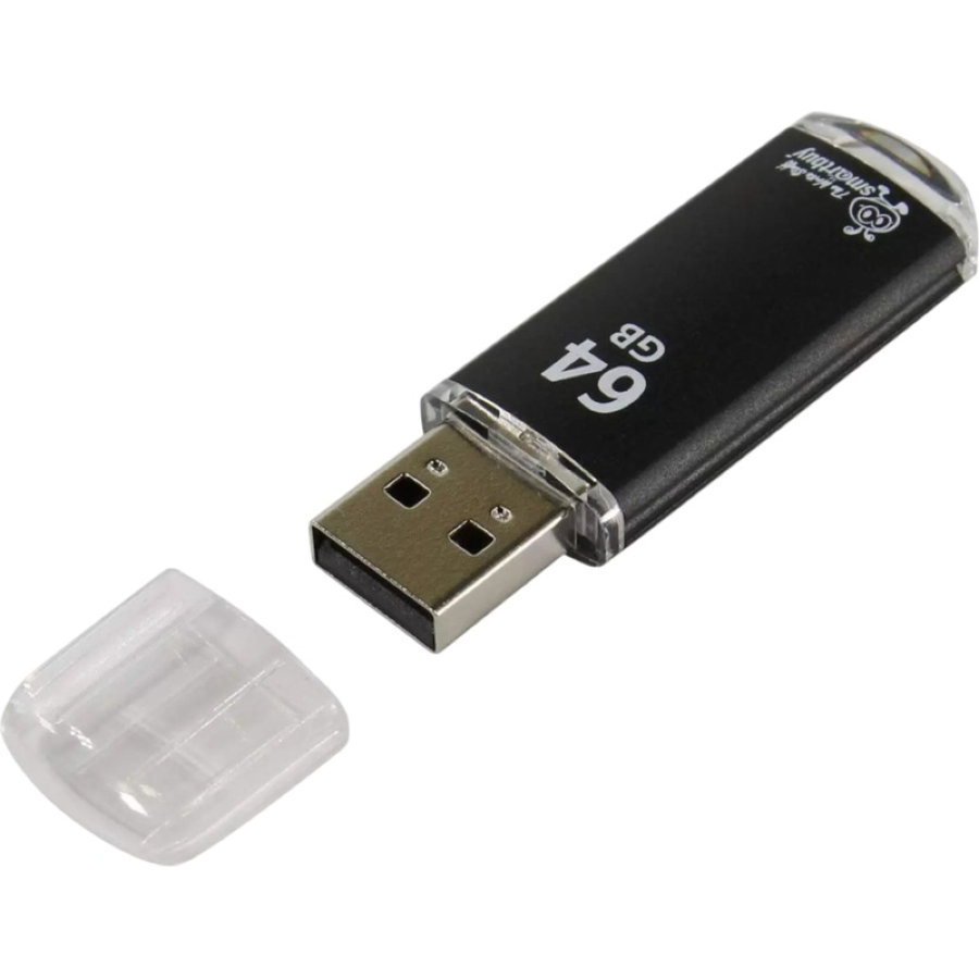 Флеш-память SmartBuy V-Cut 64 Gb USB 2.0 черная