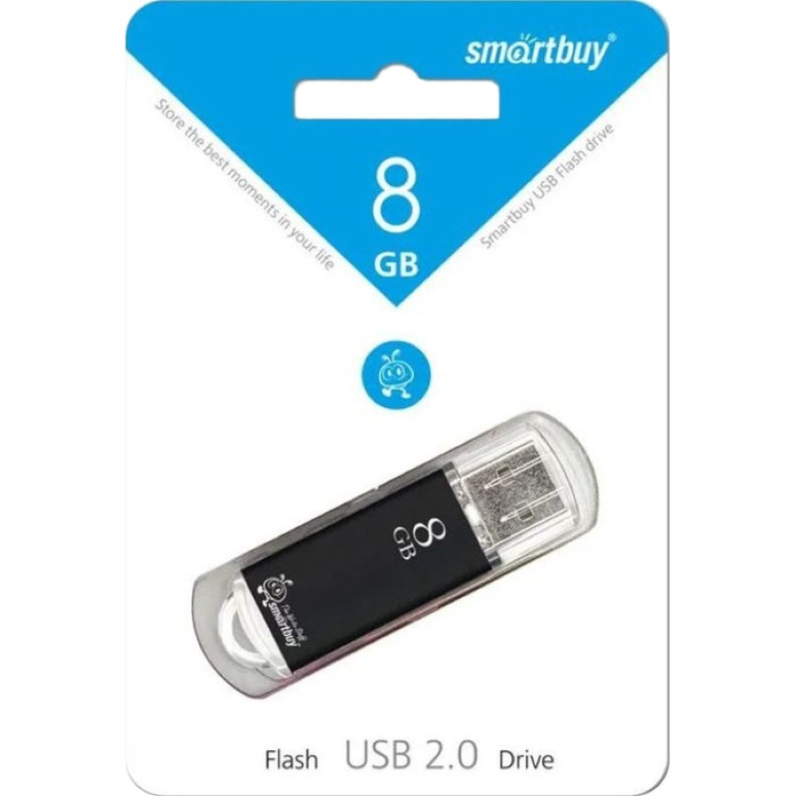 Флеш-память SmartBuy V-Cut 8 Gb USB 2.0 черная