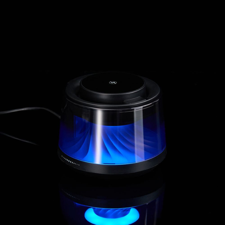 Bluetooth-колонка с подсветкой и беспроводной зарядкой Quantium черная