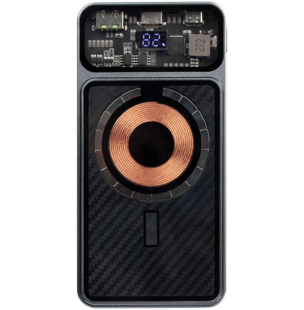 Магнитный беспроводной аккумулятор Cooper Prime 10000 мАч, графит