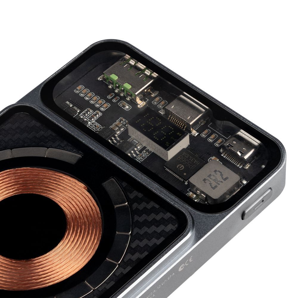 Магнитный беспроводной аккумулятор Cooper Prime 10000 мАч, графит