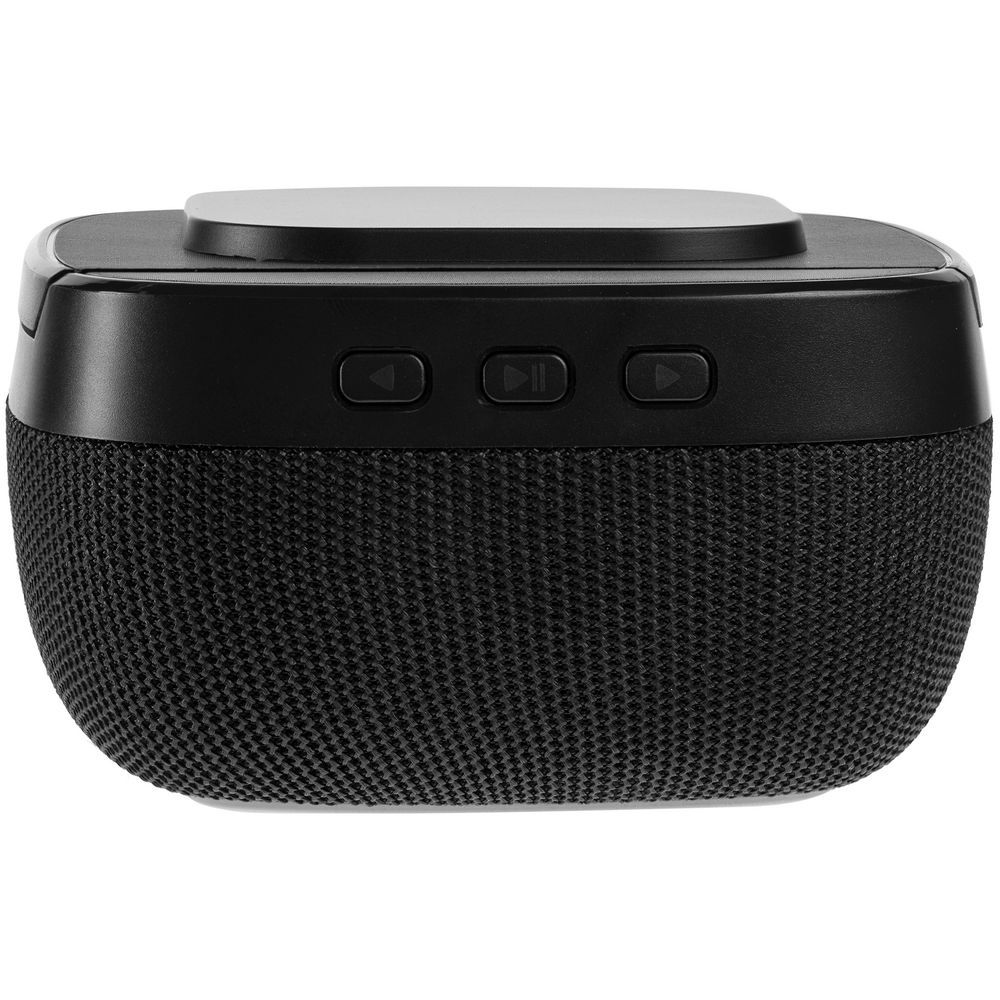 Колонка c беспроводной зарядкой Esca и подсветкой лого черная